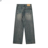Retro Distressed Wide Leg Jean